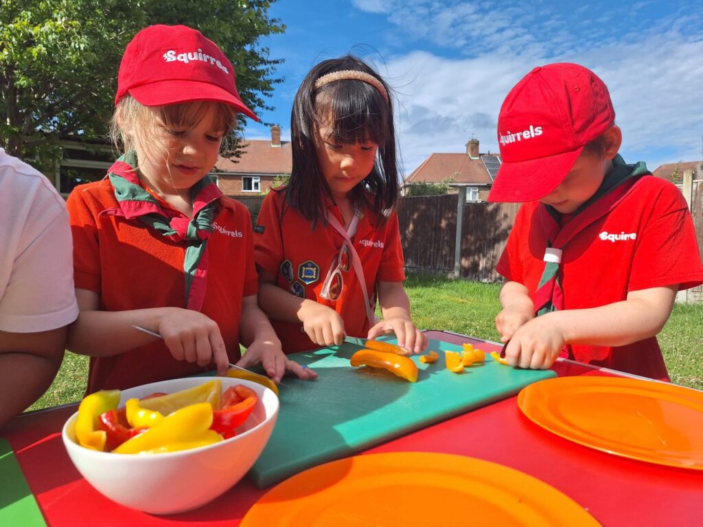 Squirrels scouts cooking